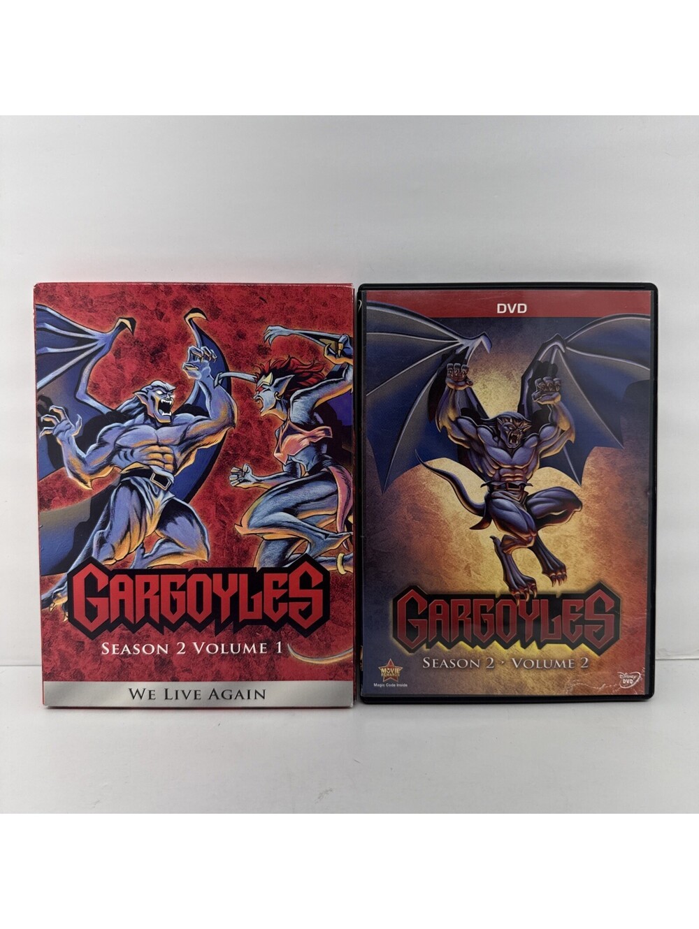 Disney's Gargoyles: Season Two Volume 1 & 2 ( DVD, 2005, Very Good !!)